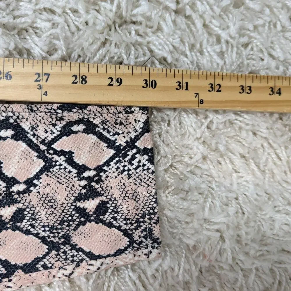 L’AGENCE Marguerite Pink Python Print High Rise Skinny Jeans 25 NWT
